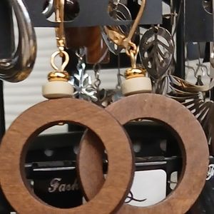 Hoop Earrings with Gold Accents